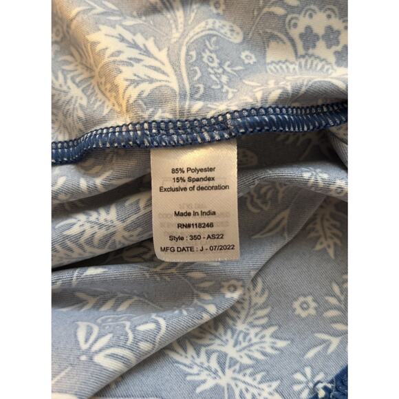 Cabana Life Aspen Smocked Maxi Dress Women's Medium Blue Floral Boho Cottagecore - Picture 10 of 11